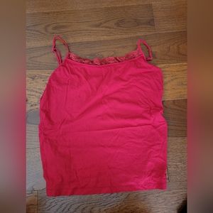 Ann Taylor Red Pajama Lingerie Top